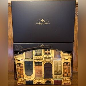 NIB-Patricia Nash-Italian Doorways-Aritzo Leather Wristlet CosmeticBag-Boxed-$89